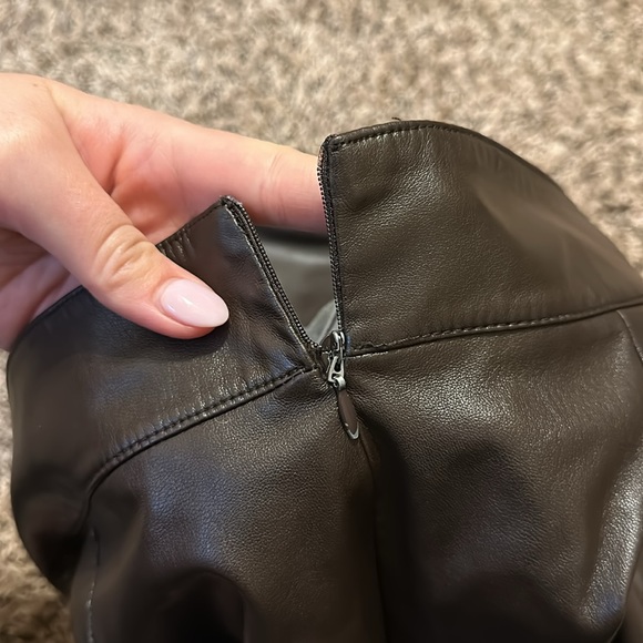 Zara Faux Leather Pants Flare Size Small Brown - Picture 8 of 9